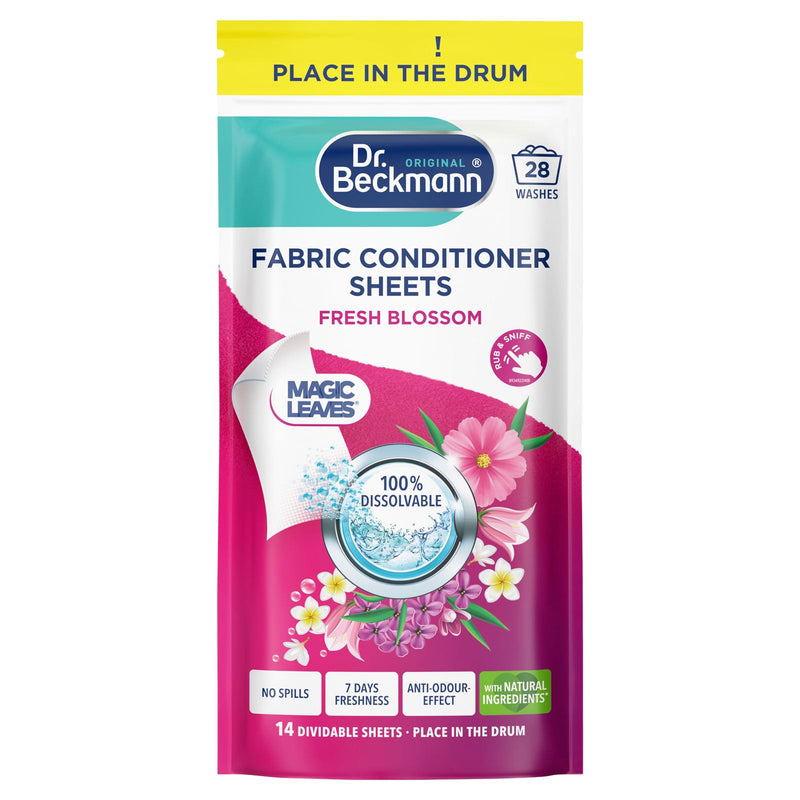Dr. Beckmann Fabric Conditioner Sheets Fresh Blossom, 14 Sheets