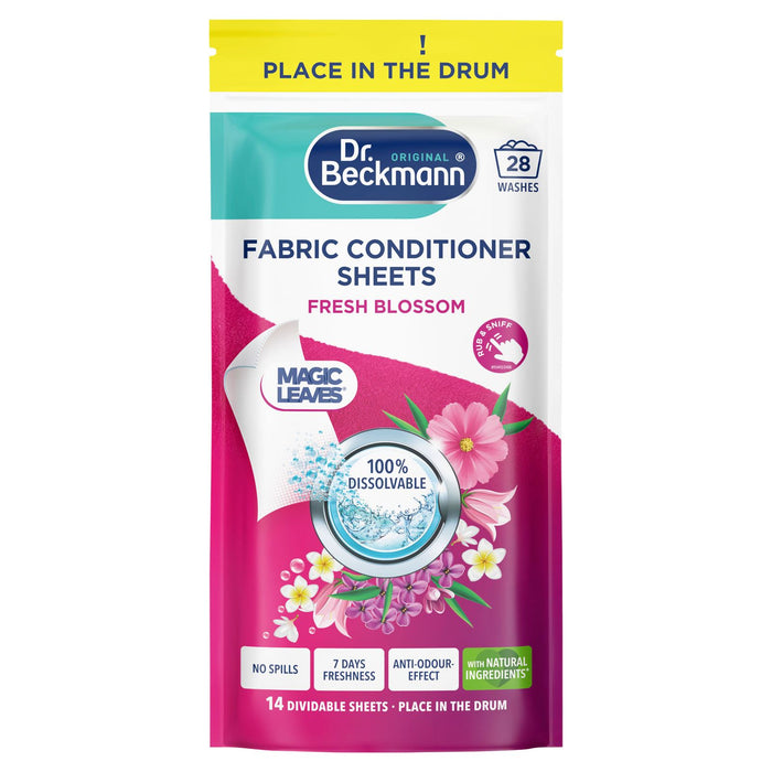 Dr. Beckmann Fabric Conditioner Sheets Fresh Blossom, 14 Sheets