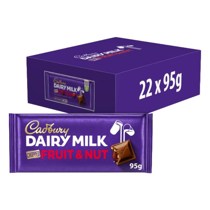 Cadbury Dairy Milk Fruit and Nut Chopped Chocolate Bar (22 x 95g)