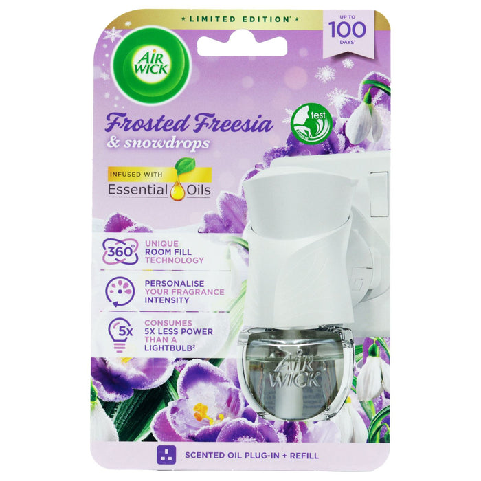 Air Wick Plug in Diffuser Kit, Frosted Freesia & Snowdrops, 1 Device & 1 Refill 19ml