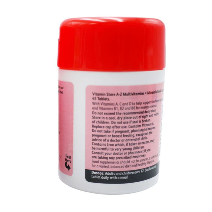 Vitamin Store A-Z Multivitamins & Minerals Food Supplement 45's