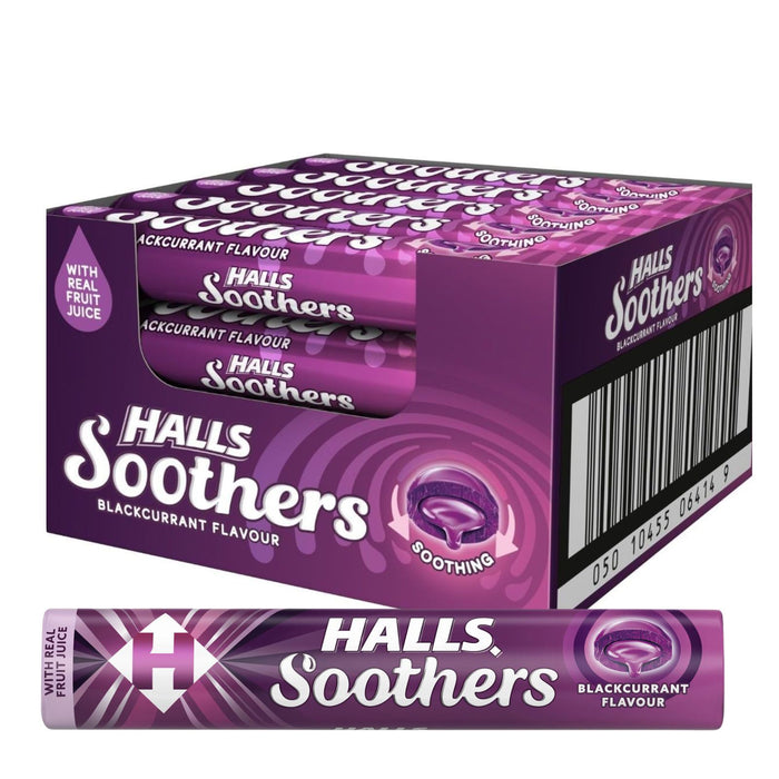 Halls Soothers Sweets Blackcurrant 45g (Pack Of 20)