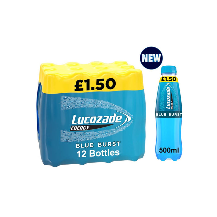 Lucozade Energy Blue Burst Pm £1.50 500ml (Box of 12 )