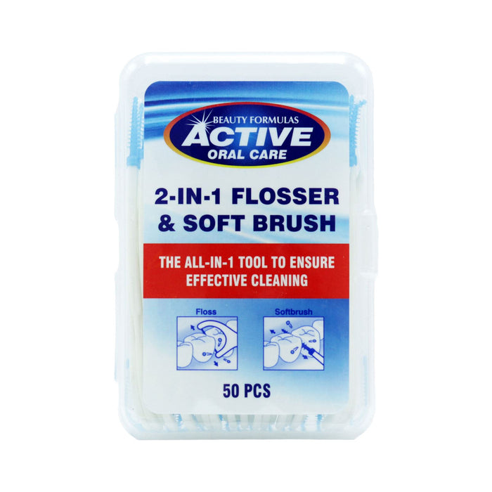 Beauty Formulas Active 2-in-1 Flosser & Soft Brush 50 PCS
