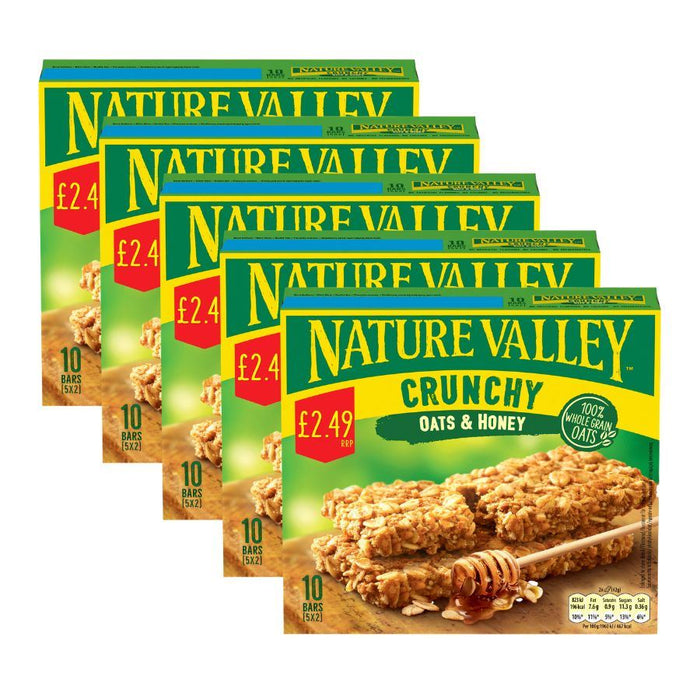 5 x Nature Valley Crunchy Oats & Honey Cereal Bars (5 x 2 x 42g)