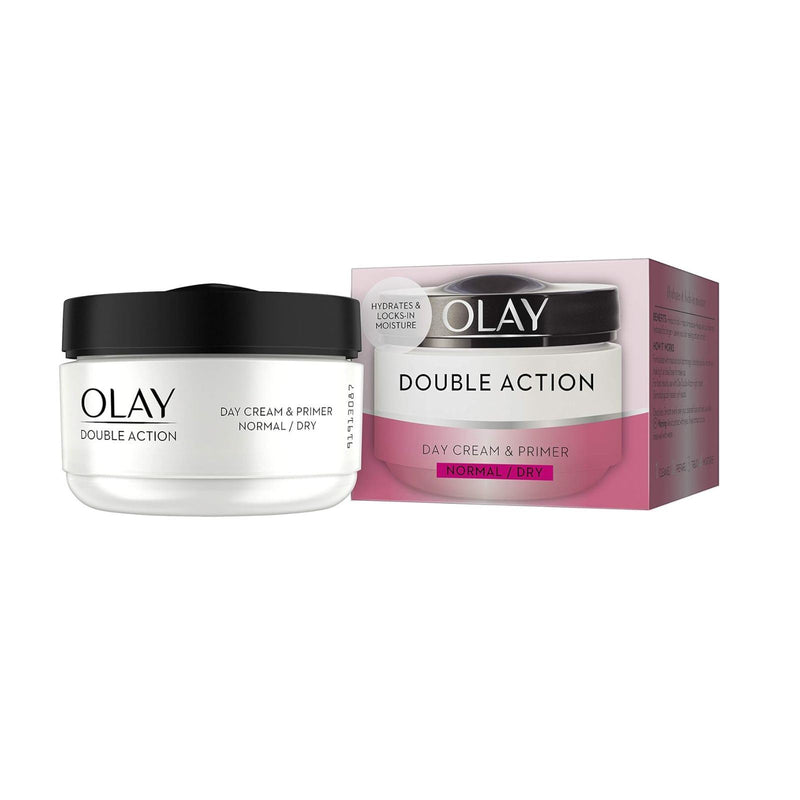 Olay Double Action Moisturiser Day Cream and Primer, Normal/Dry Skin 50 ml