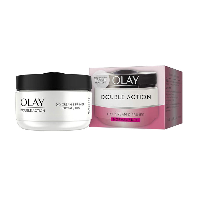 Olay Double Action Moisturiser Day Cream and Primer, Normal/Dry Skin 50 ml