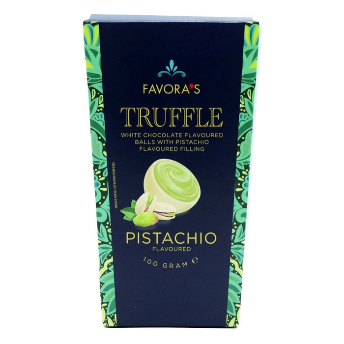 Favora's Truffle White Chocolate Flavoured Balls With Pistachio Filling (14 x 100g)