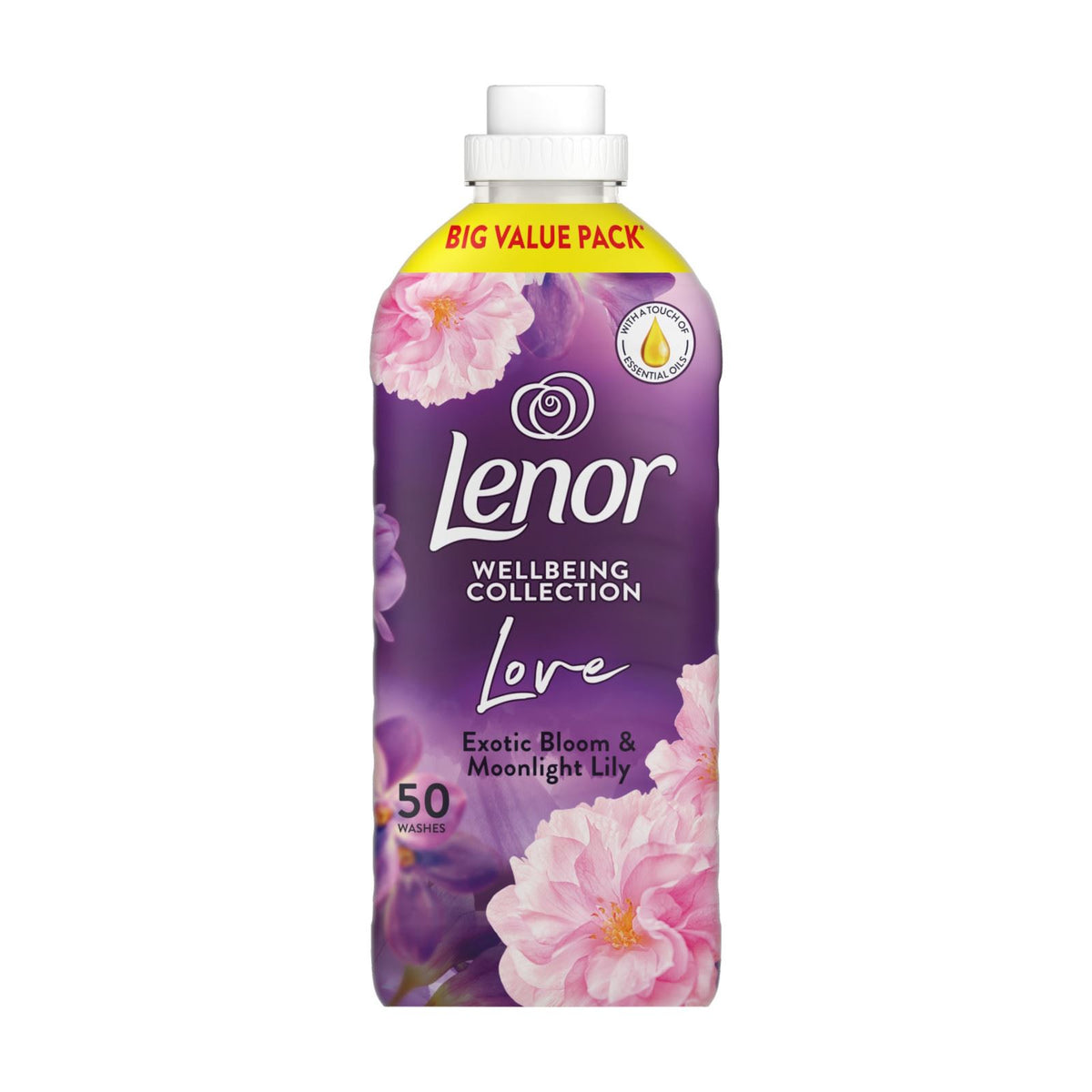 Lenor Fabric Conditioner Exotic Bloom & Moonlight Lily Scent 50 Washes ...