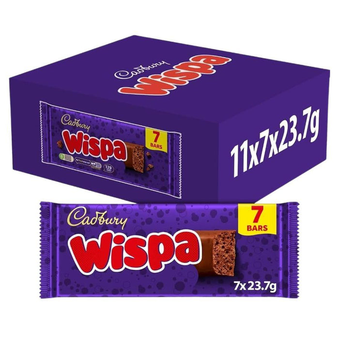 Cadbury Wispa Chocolate Bar Multipack 7 Pack (11 x 165.9g)