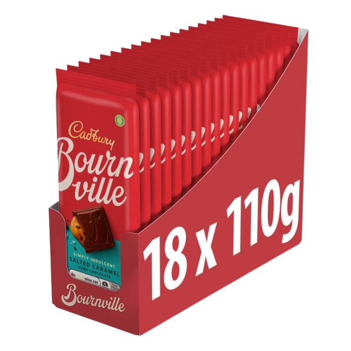 Cadbury Bournville Salted Caramel Dark Chocolate Bar (18 x 110g)