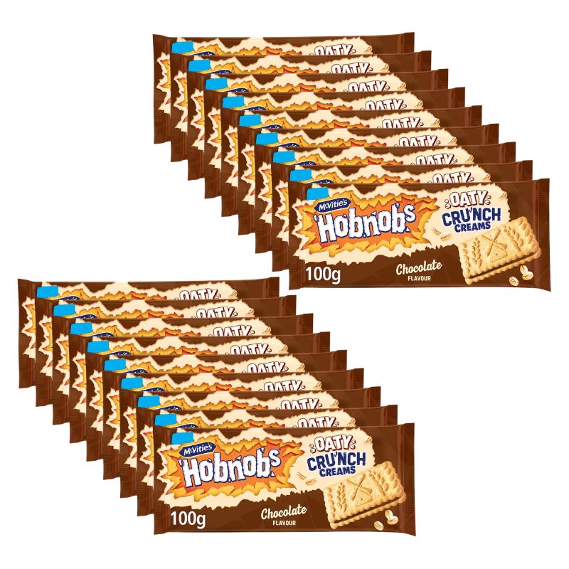 McVitie's Hobnobs Oaty Cru'nch Creams Chocolate Flavour (18 x 100g)