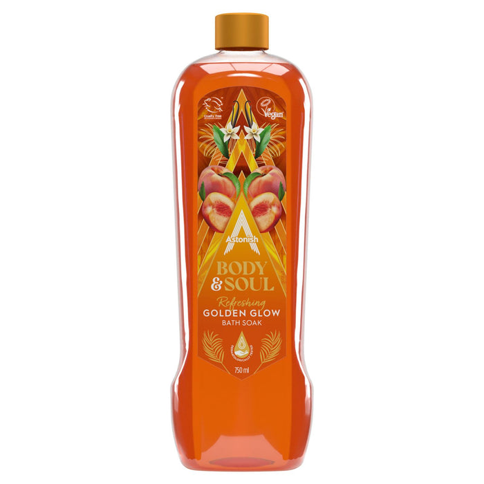 Astonish Body & Soul Golden Glow Refreshing Bath Soak, 750ml