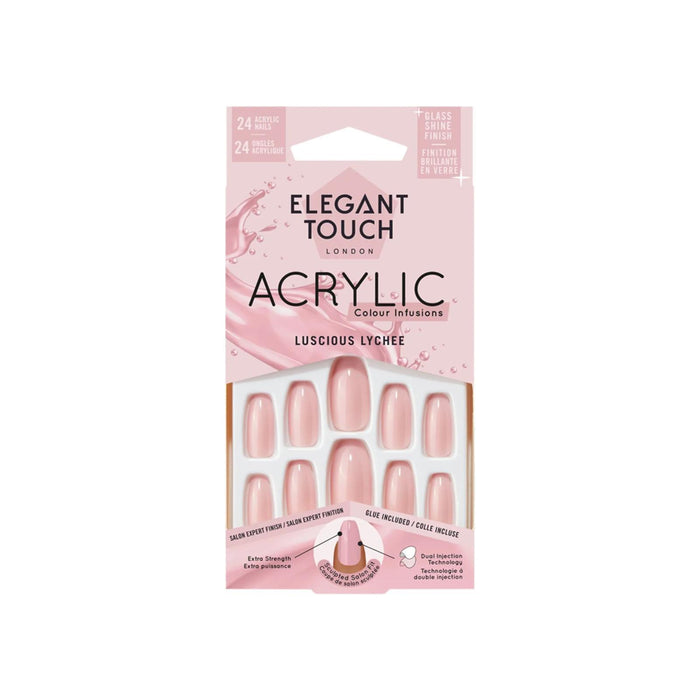 Elegant Touch Acrylic Luscious Lychee 24 count (Pack of 1)