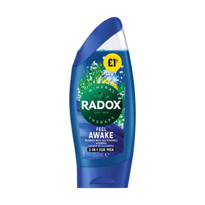 Radox Shower Gel Feel Awake 2 in 1 Men PMP £1