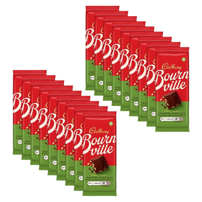 Cadbury Bournville Caramel Hazelnut Chocolate Bar (18 x 100g)