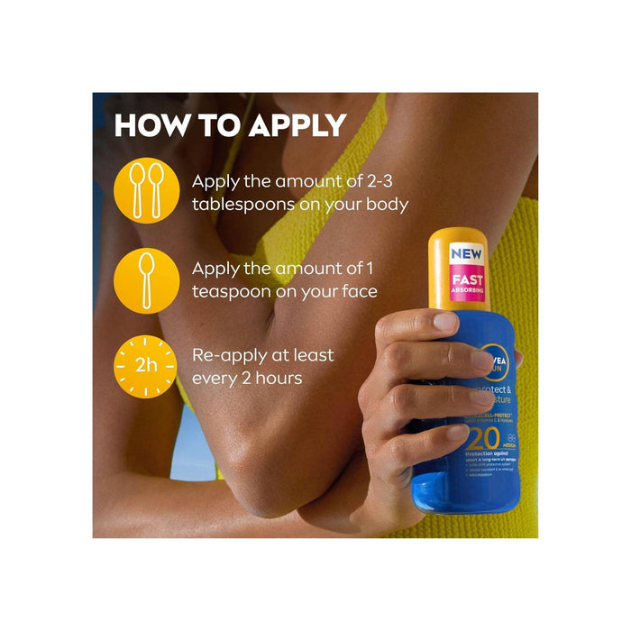 NIVEA Sun Kids Protect & Moisture UV Protection, Water Resistant SPF 20