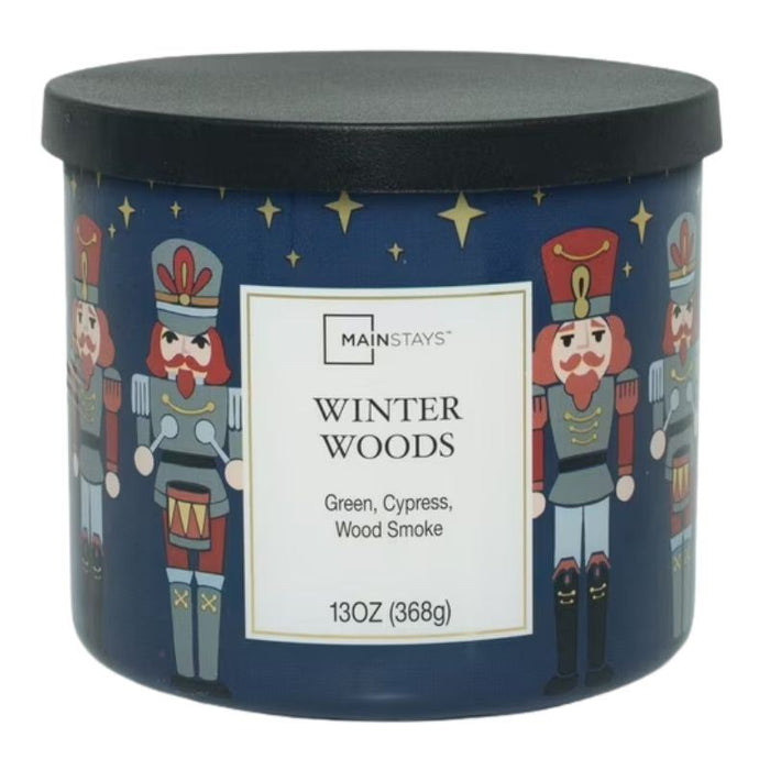 Mainstays Scented 3-Wick Jar Candle, Winter Woods, 13 oz