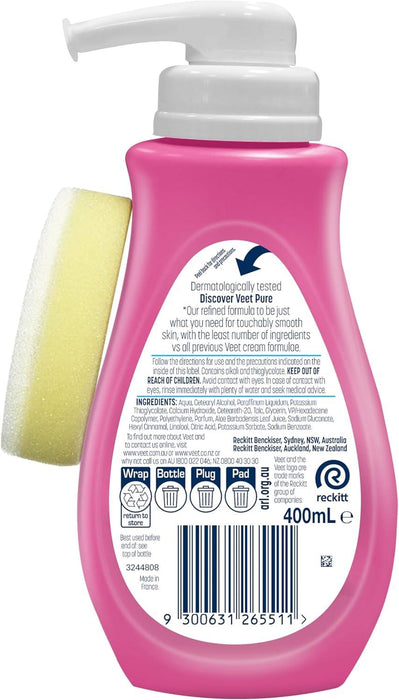 Veet Hair Remover Cream Pump Pure 400ml
