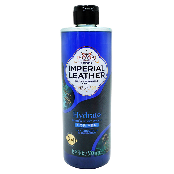 Imperial Leather Hydrate Men Shower Gel 2in1 Hair and Body Wash 500ml