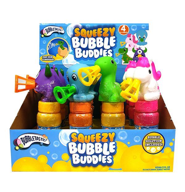 Bubbletastic Squeezy Bubble Buddies Assorted (8 Pack)