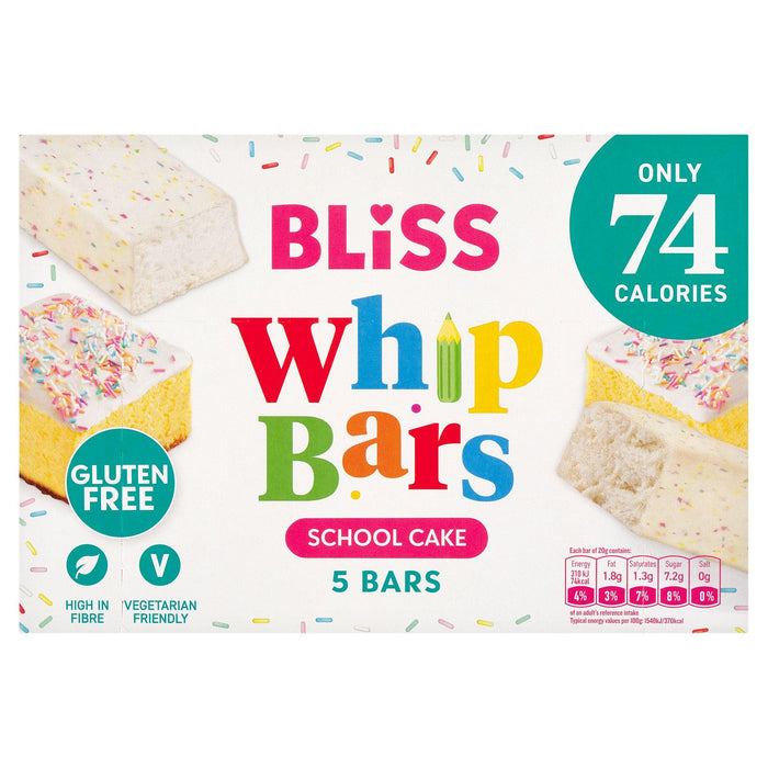 Bliss Whip Bars School Cake 5 Bars, Gluten Free (12 x 5's)