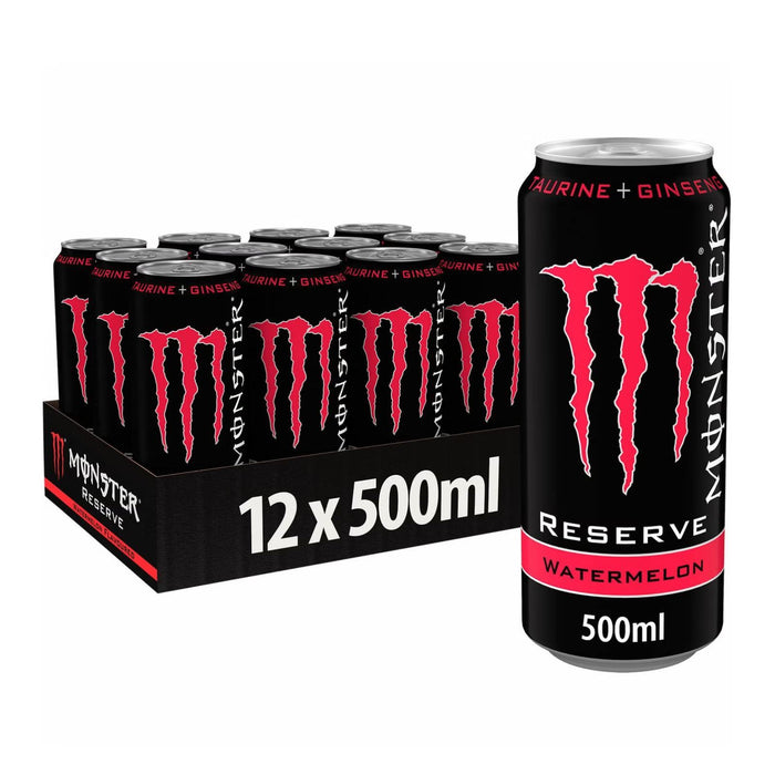 12x Monster Energy Drink Reserve Watermelon 500ml