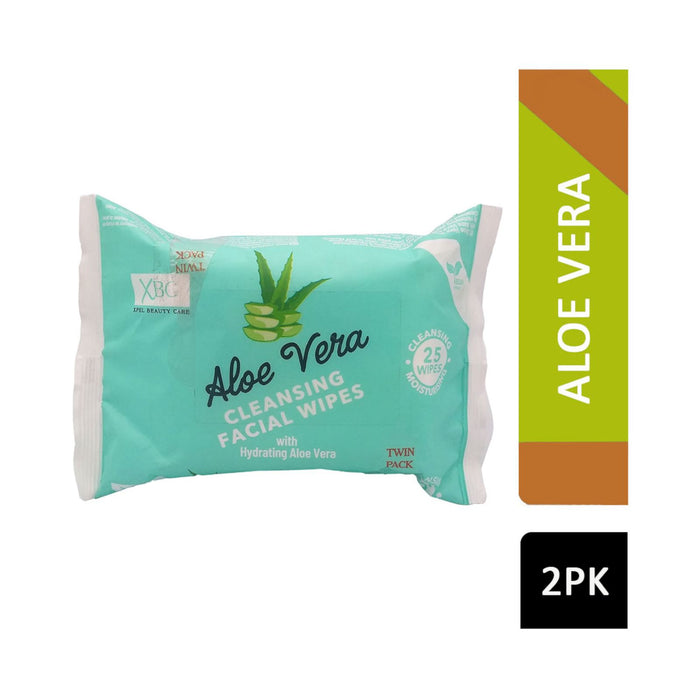 XBC Aloe Vera Facial Wipes Twin Pack