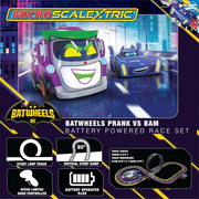 Micro Scalextric G1186M Batwheels Bam vs Prank Battery Powered Race Set - Slot Car Racing For Kids - image 2