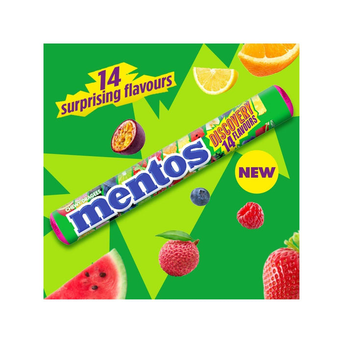 Mentos Discovery Soft Chews, Fruity, Chewy Sweets 3 Rolls (Box of 25)