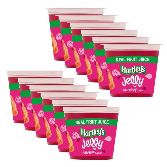 Hartleys Jelly Raspberry Flavour Real Fruit Juice (12 x 125g)