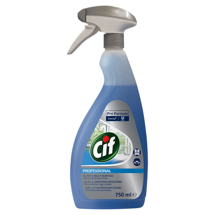 Cif Professional Cleaning Glass & Multi Surface Spray, 750ml