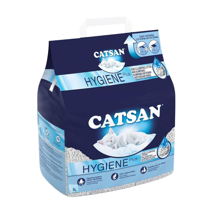 Catsan Hygiene Non-Clumping Cat Litter, 100 Percent Natural, Absorbent, 5 Litre