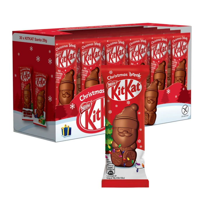 Kit Kat Santa Milk Chocolate Christmas Figure 29g (Box of 30)