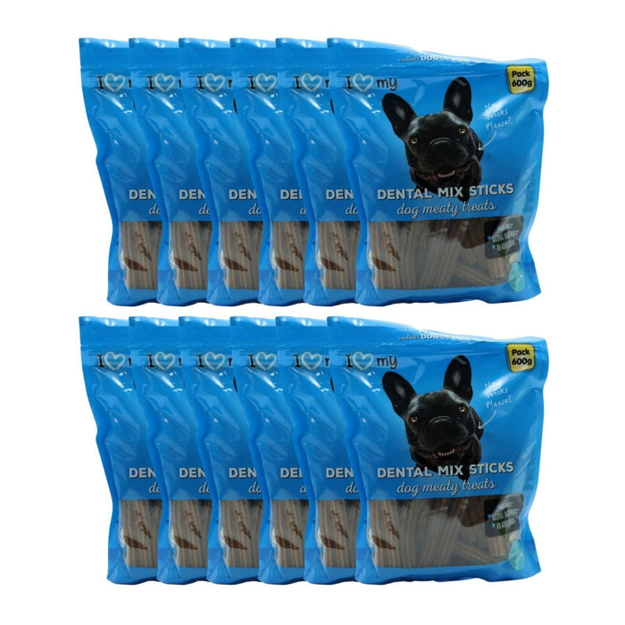 I Love My  Dental Mix Sticks - Dog Meaty Treats 600g (Box of 12)