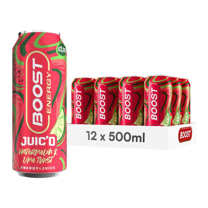 Boost Energy Juic'd Watermelon & Lime Twist Pm £1.09 500ml (Box of 12)
