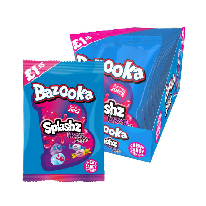 Bazooka Splashz Berry Blast Bag 120g £1.15 PMP (Box of 12)