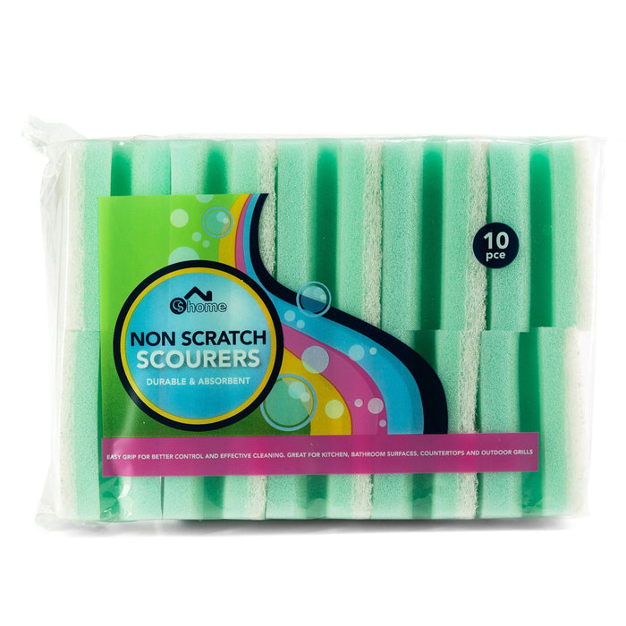 CS Home Non Scratch Sponge Scourers 10 Pack