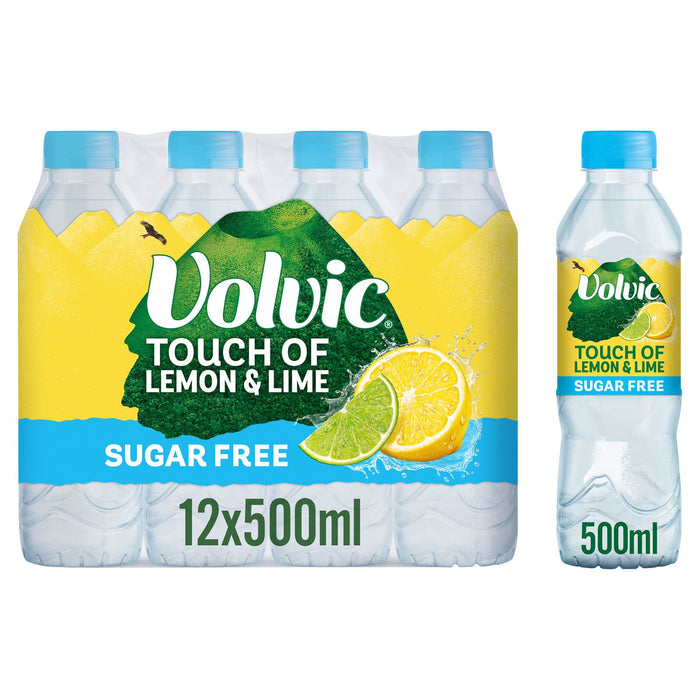 Volvic Touch of Fruit Sugar Free Lemon Flavoured Water, 500ml (Box of 12)