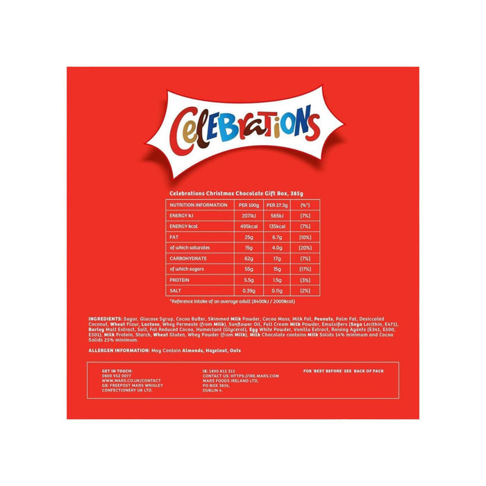 Celebrations Milk Chocolate Gift Box of Mini Chocolates 385g (Box of 6)