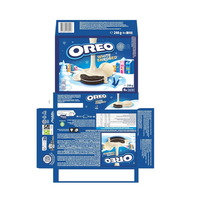10x OREO Covered White Chocolate Biscuits, 246g