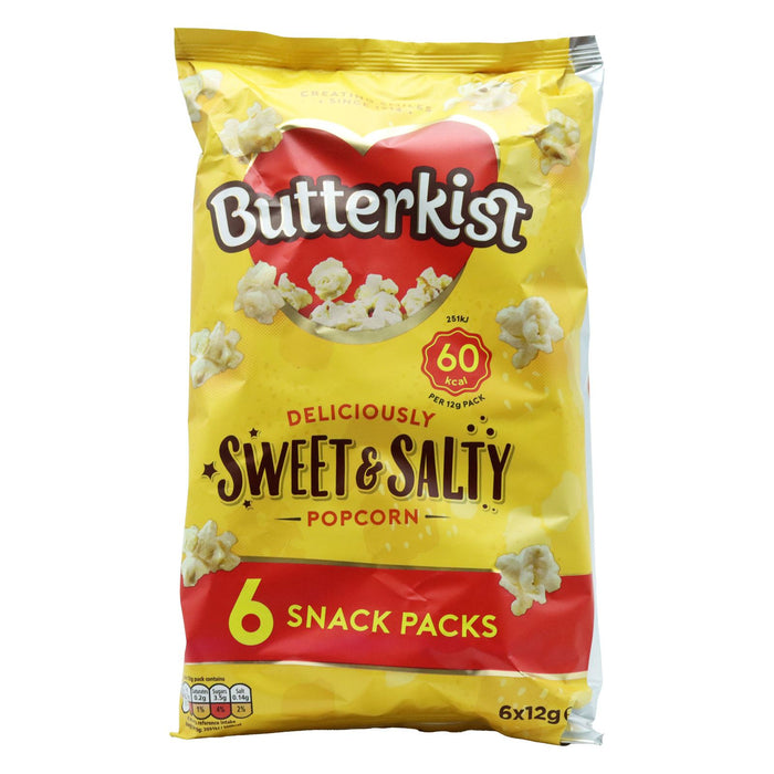 Butterkist Sweet & Salty Popcorn 6 Pack 12g (Box of 8)