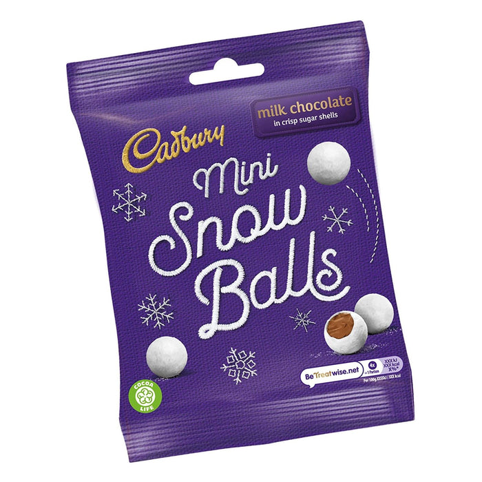 Cadbury Dairy Milk Mini Chocolate Snow Balls 80g BB 31/03/24