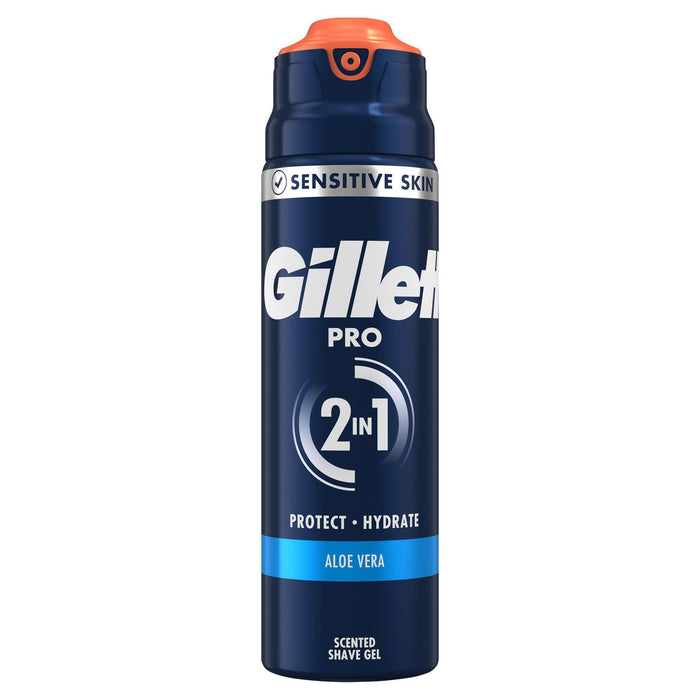 Gillette Proglide Sensitive 2-in-1 Scented Shaving Gel (200ml)