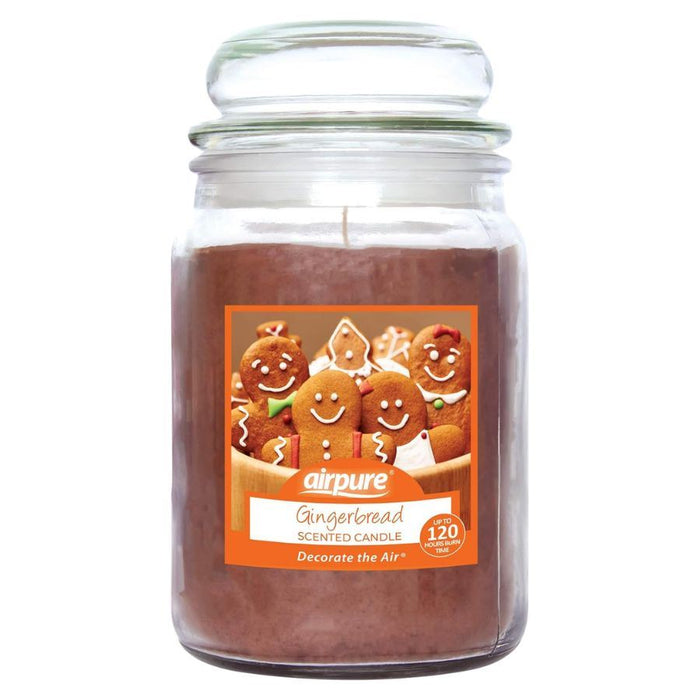 Airpure Large Candle Scented, Gingerbread Fragrance, 18oz Jar