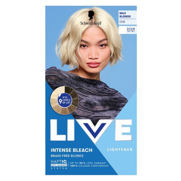 Schwarzkopf LIVE Intense Bleach 00B Max Blonde Hair Lightener