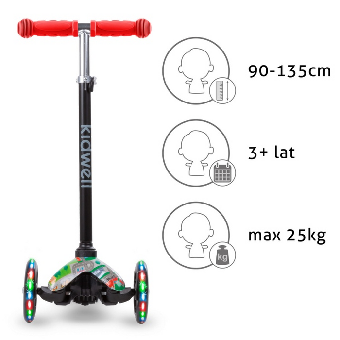 Kidwell 3 Wheeled Light Up Balance Scooter (Uno City)