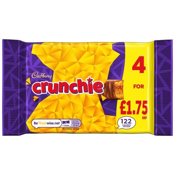 Cadbury Crunchie Chocolate Bar 4 Pack (10 x 104.4g)