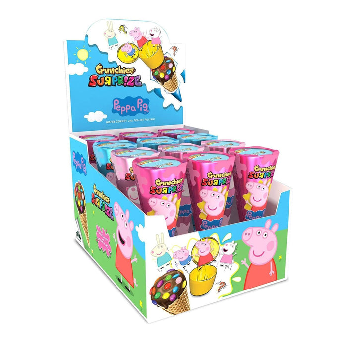 Crunchiez Surprise Peppa Pig Ice Cream Cones 25g (Box of 12)