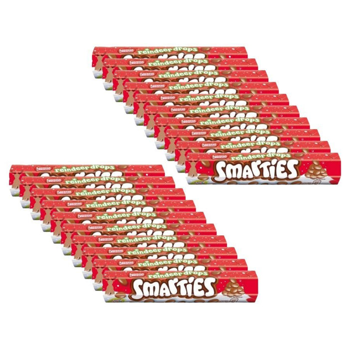 Smarties Reindeer Drops Chocolate Giant Tube (20 x 120g)